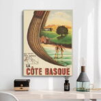 poster vintage costa basca