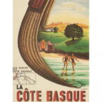 poster vintage costa basca
