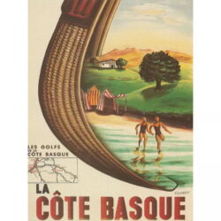 poster vintage costa basca
