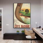 poster vintage costa basca