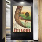poster vintage costa basca