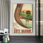 poster vintage costa basca