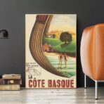 poster vintage costa basca