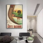 poster vintage costa basca