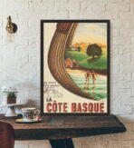 poster vintage costa basca
