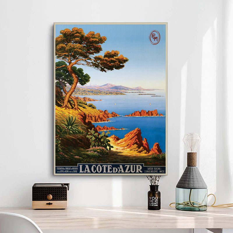 poster vintage costa azzurra