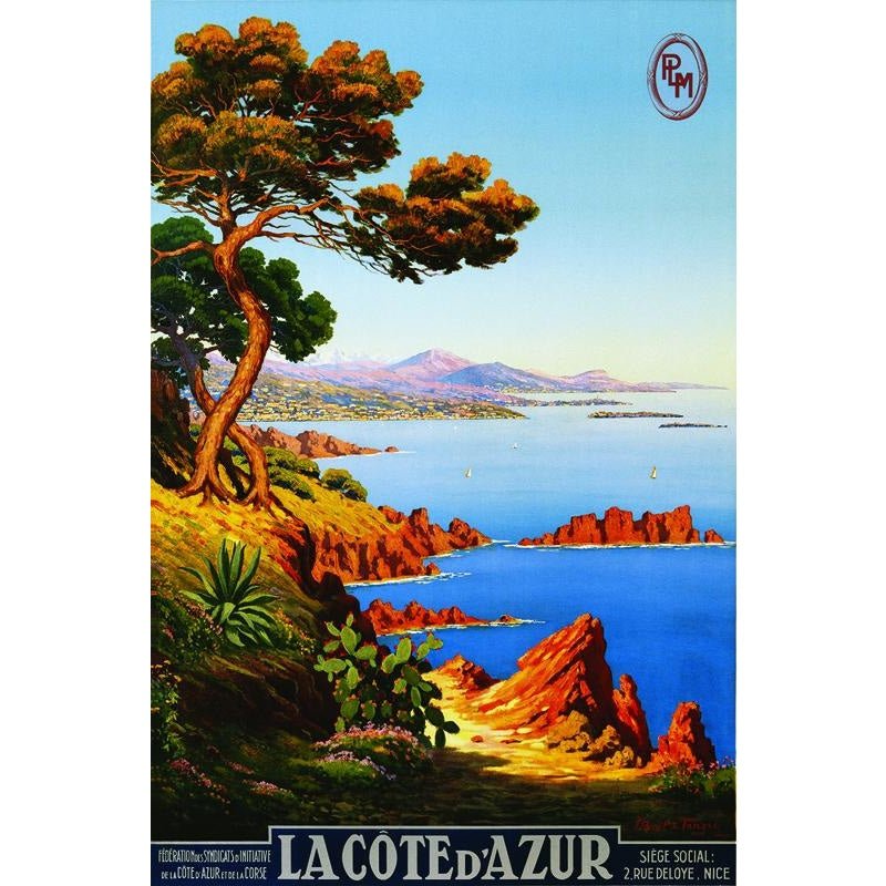 poster vintage costa azzurra