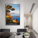poster vintage costa azzurra