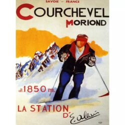 poster vintage courchevel