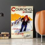 poster vintage courchevel