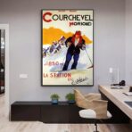 poster vintage courchevel