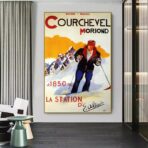poster vintage courchevel