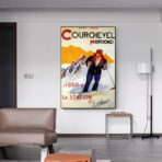 poster vintage courchevel