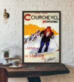 poster vintage courchevel