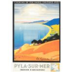 poster vintage dune du pyla