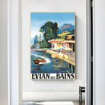 poster vintage evian les bains