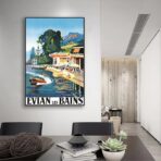 poster vintage evian les bains