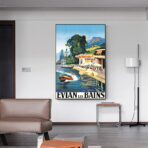 poster vintage evian les bains
