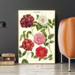 poster di fiori vintage