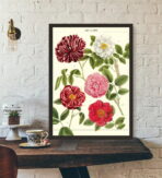 poster di fiori vintage