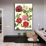 poster di fiori vintage