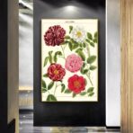 poster di fiori vintage