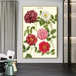 poster di fiori vintage