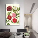 poster di fiori vintage