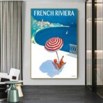 poster vintage costa azzurra 1