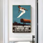 poster di ginnastica vintage