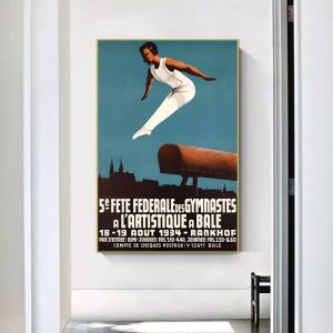 poster di ginnastica vintage