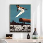 poster di ginnastica vintage