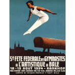 poster di ginnastica vintage
