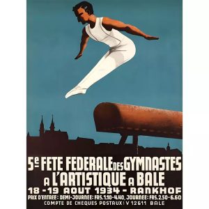 poster di ginnastica vintage
