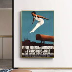 poster di ginnastica vintage