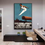 poster di ginnastica vintage