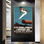 poster di ginnastica vintage