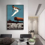 poster di ginnastica vintage