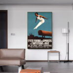 poster di ginnastica vintage