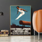 poster di ginnastica vintage