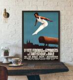 poster di ginnastica vintage