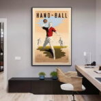 poster vintage di pallamano