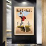 poster vintage di pallamano