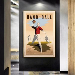 poster vintage di pallamano
