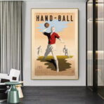 poster vintage di pallamano