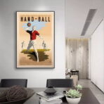 poster vintage di pallamano