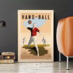 poster vintage di pallamano