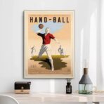 poster vintage di pallamano