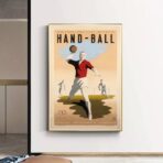 poster vintage di pallamano