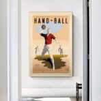 poster vintage di pallamano